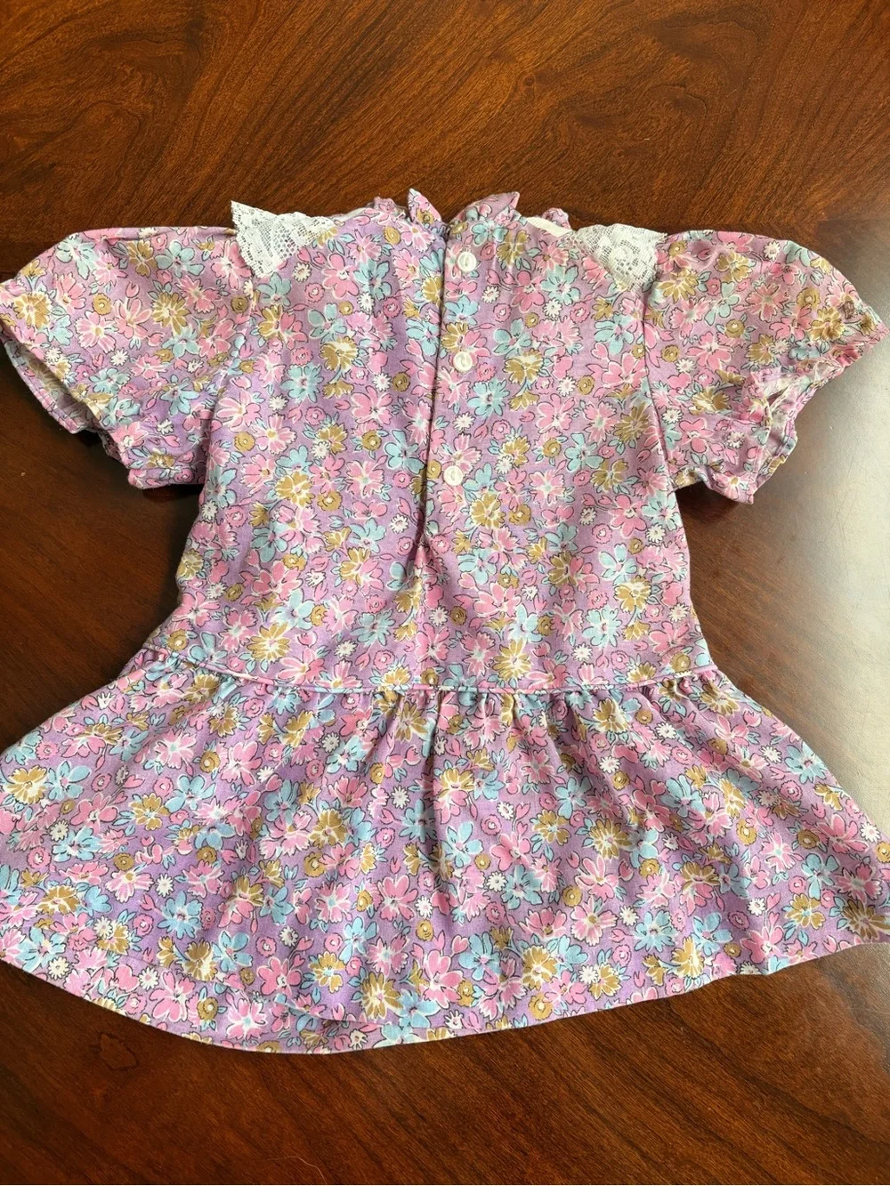 Vintage Roanna 2T Floral Pink Lace Collar Dress